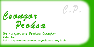 csongor proksa business card